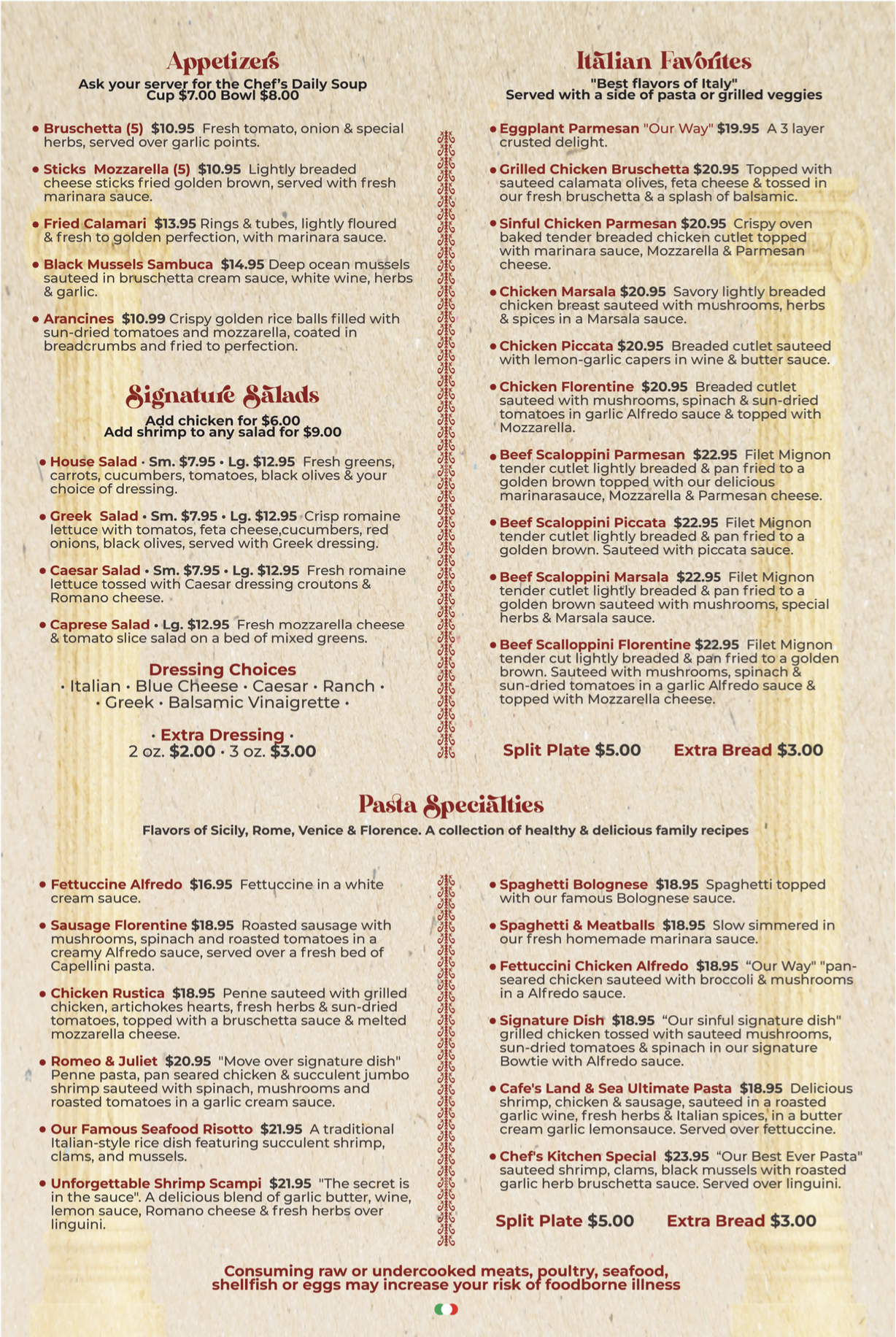 Menu Italian Kitchen page_1